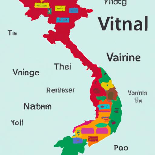 Bản đồ Việt Nam với tất cả các province được ghi nhãn