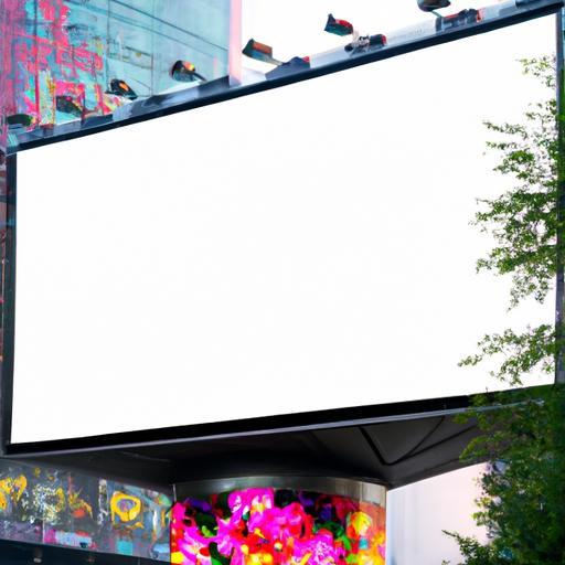 Một chiếc billboard với màn hình LED lớn hiển thị những hình ảnh sống động và đầy màu sắc.