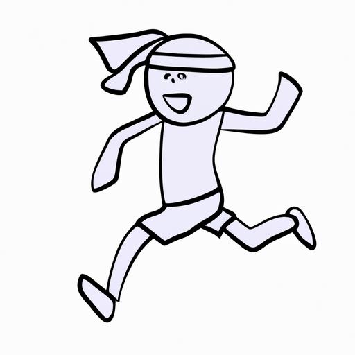 Bức vẽ của một người đang chạy với dải đánh mồ hôi trên đầu