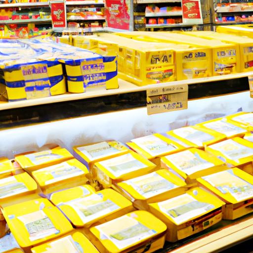 Các loại margarine khác nhau trên kệ siêu thị