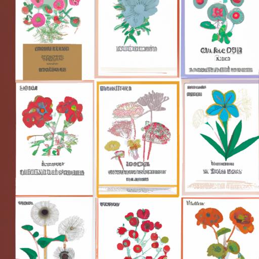 Trang catalog giới thiệu về nhiều loại hoa và cây cảnh khác nhau.