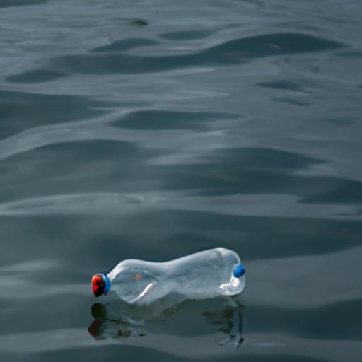 Chai nhựa rỗng trôi trên biển