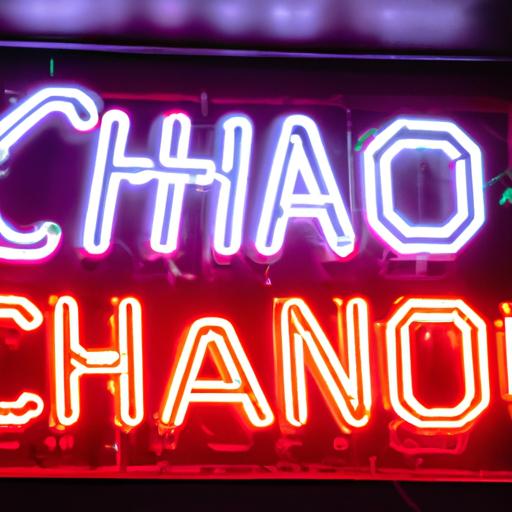 Đèn neon với chữ 'xin chào' được viết bằng chữ Hán