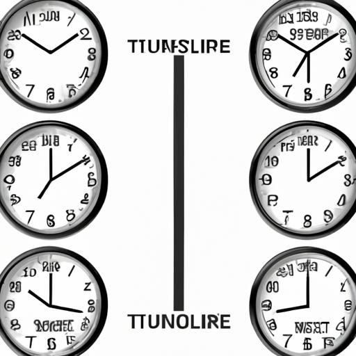 Đồng hồ cho thấy thời gian khác nhau trong các ngày trong tuần