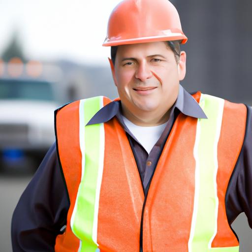 Foreman đeo mũ bảo hiểm và áo phản quang