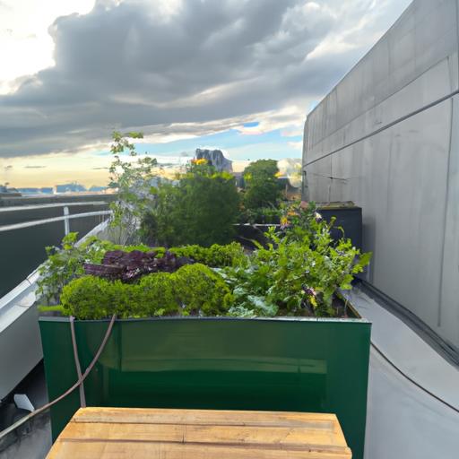 Garden trên mái nhà với tầm nhìn đẹp