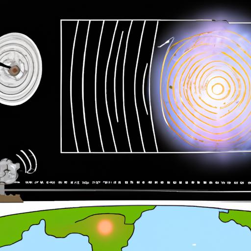 Hình minh họa cho thấy sóng radio truyền qua không gian
