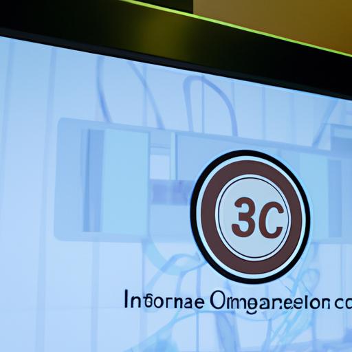 Màn hình máy tính hiển thị logo chứng chỉ IC3