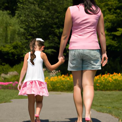 Bà mẹ cùng con gái tay trong tay đi dạo trong công viên. Tên của con có ý nghĩa gì?