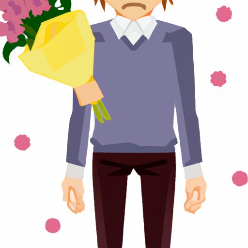 Người cầm bó hoa với khuôn mặt thất vọng