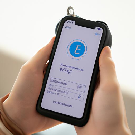 Người cầm smartphone sử dụng ứng dụng ví tiền ERC20