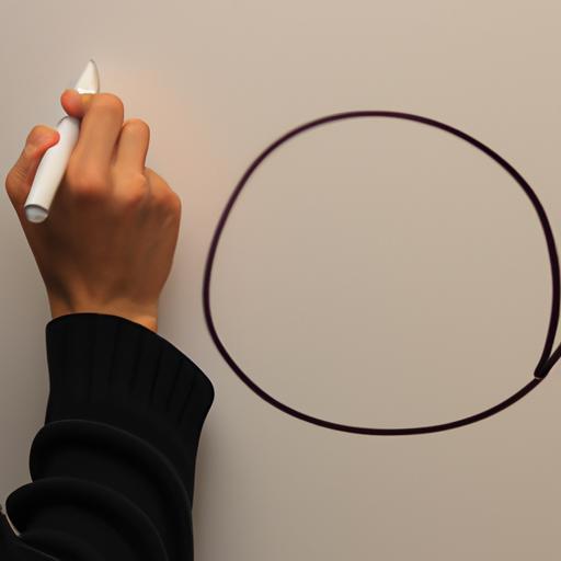 Người vẽ đường tròn trên bảng trắng