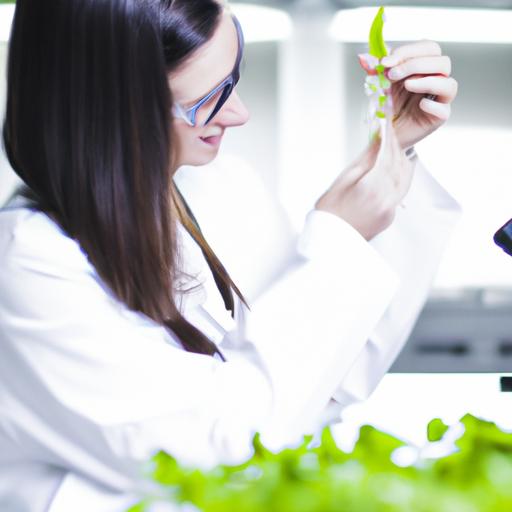 Nhà khoa học nghiên cứu các phương pháp phytosanitary mới trong phòng thí nghiệm.