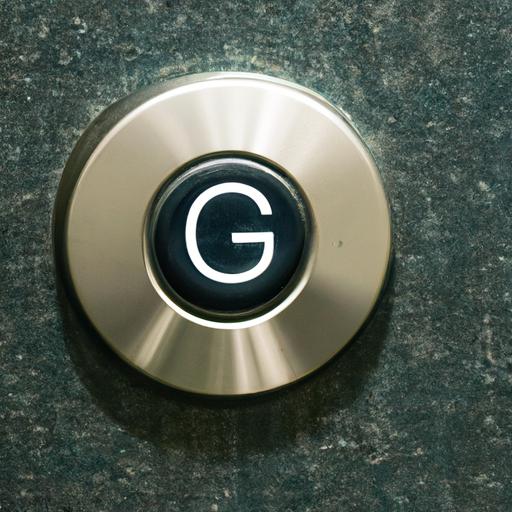 Nút chữ G trong thang máy đang sáng