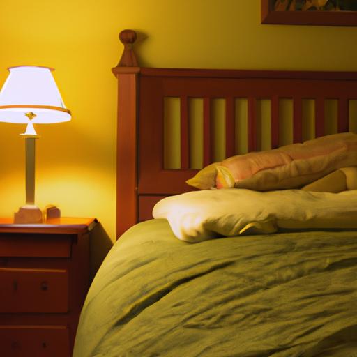Phòng ngủ ấm cúng với giường ngủ thoải mái và ánh sáng mềm mại