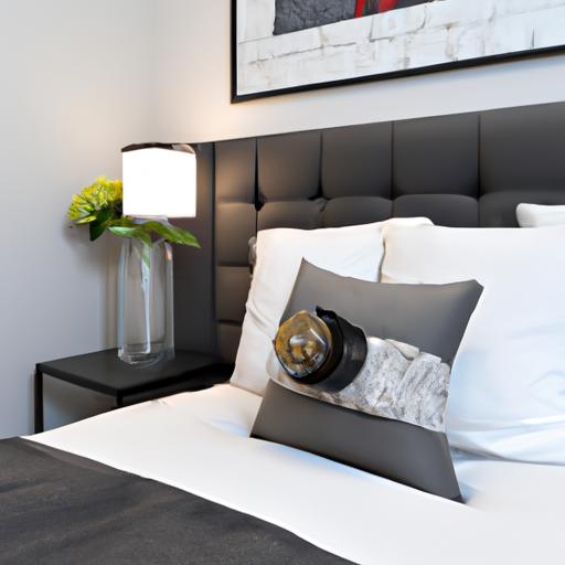 Phòng ngủ master nhỏ gọn và ấm cúng với trang trí tối giản.