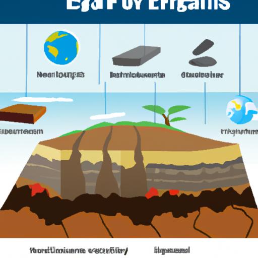 Hình minh họa về sự hình thành của Trái đất và các quá trình địa chất đa dạng đã tạo nên hình dáng hiện tại