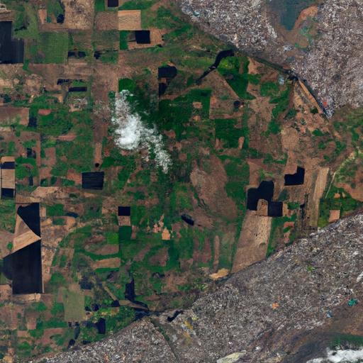 Hình ảnh vệ tinh của Trái đất cho thấy tác động của hoạt động con người đến môi trường