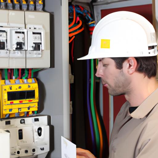 Tác hại của inrush current đến các thiết bị điện - Ảnh chuyên gia kiểm tra hệ thống điện sau khi xảy ra inrush current.