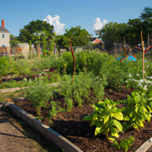 Vườn trồng rau cộng đồng bền vững do cư dân địa phương chăm sóc